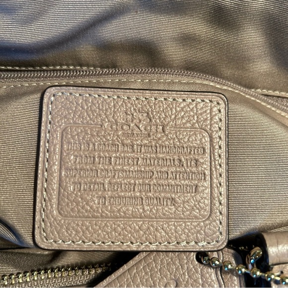 COACH Taupe Suede Leather Shoulder Mickie - Picture 13 of 16